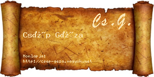 Csép Géza névjegykártya