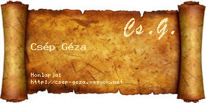 Csép Géza névjegykártya