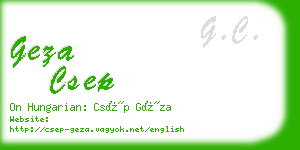 geza csep business card